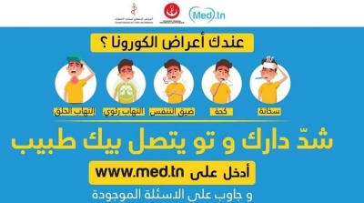 Le test en ligne pour détecter le Coronavirus sur Med.tn