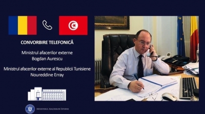 Entretien téléphonique entre les MAE tunisien et roumain