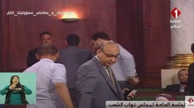 انسحاب نواب ائتلاف الكرامة خلال كلمة الفخفاخ