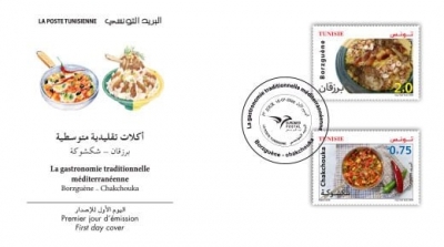 Emission de deux timbres- poste dédiés à la gastronomie traditionnelle méditerranéenne