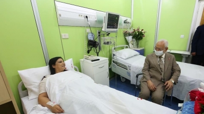 الغنوشي يزور سميرة الشواشي في المستشفى العسكري