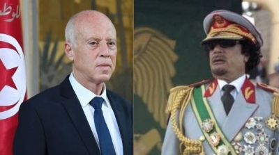 برهان بسيس يشبه قيس سعيد بمعمر القذافي 