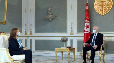 Kaïs Saïed reçoit la maire de Tunis Souad Abderrahim