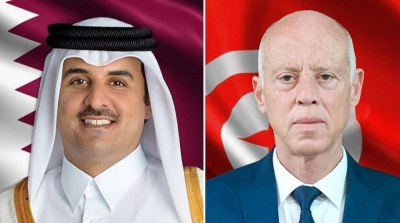 أمير قطر يتضامن مع قيس سعيد إثر الحادثة المتعلقة بمحاولة تسميمه 