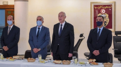 قيس سعيد يشارك إطارات وزارة الداخلية مائدة الإفطار