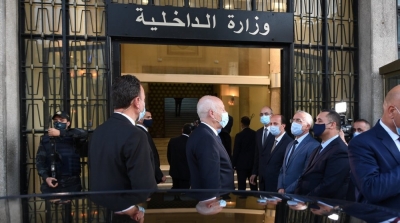 قيس سعيد من الداخلية: أنا القائد الأعلى للقوات المسلحة (فيديو)