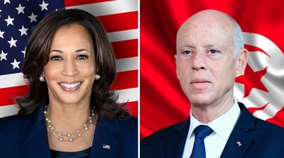 تفاصيل المكالمة بين قيس سعيد و كامالا هاريس 