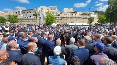 توفي بكورونا..الغنوشي وقيادات من النهضة يشاركون في جنازة مختار اللموشي (صور)