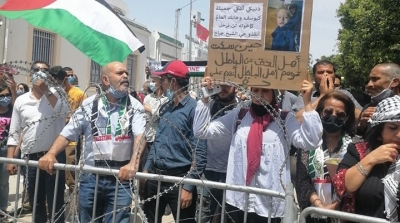 مناصرون لفلسطين يقتحمون البرلمان 