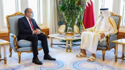 أمير دولة قطر يستقبل المشيشي  