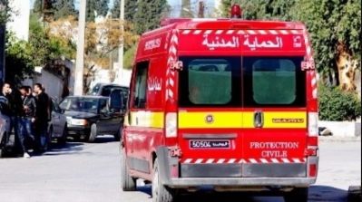 اصابة 15 شخصا في اصطدام حافلة نقل عملة بشاحنة في منوبة