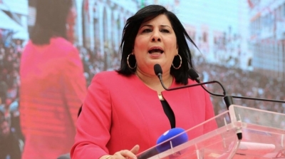 عبير موسي و نواب كتلتها يمثلون امام فرقة الحرس المركزية بالعوينة