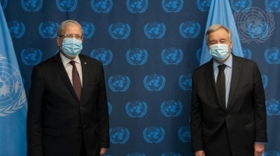 الجرندي يطلب من أمين عام الأمم المتحدة توفير تلاقيح كورونا لكل الشعوب