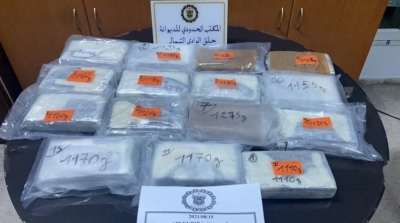 حلق الوادي : احباط محاولة تهريب أكثر من 17 كلغ من الكوكايين