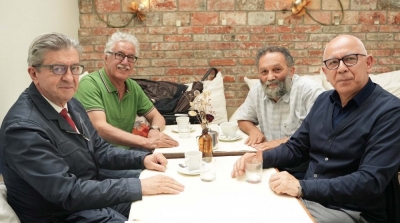 حمة الهمامي يلتقي بجان لوك ميلونشون في فرنسا