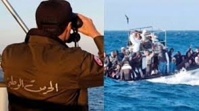 إجلاء 153 مهاجر من جنسيات مختلفة بعد غرق مركبهم في سواحل جزيرة قرقنة