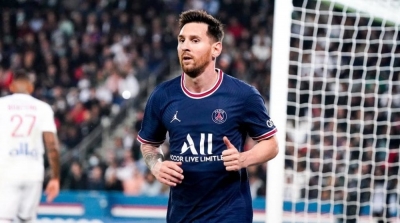 ليونيل ميسي يسجل أول أهدافه مع باريس سان جيرمان